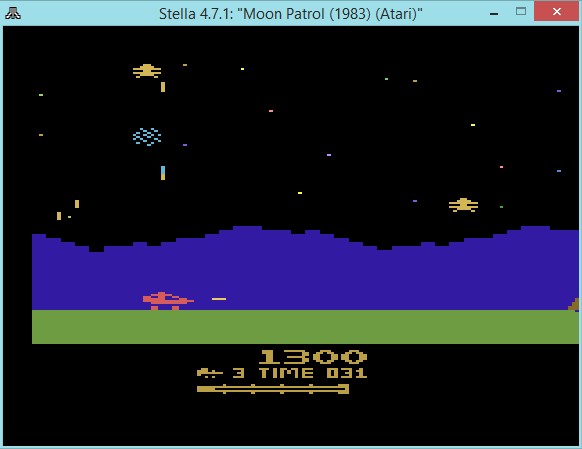 Atari 2600 - Moon Patrol emulato sul pc