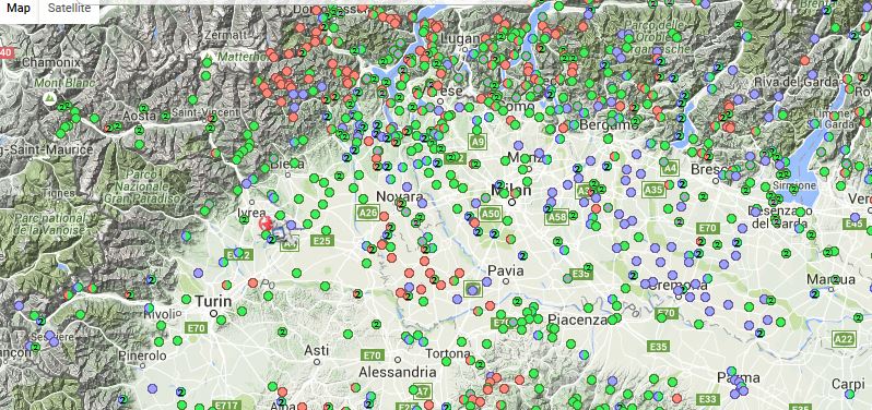 Eolo copertura mappa